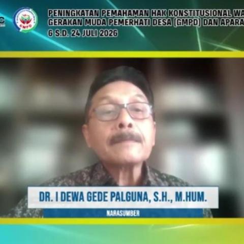 Kolaborasi MK RI dan GMPD: Ratusan Kader Sukses Ikuti Kuliah Hak Konstitusional Bersama Prof. I Dewa Gede Palguna