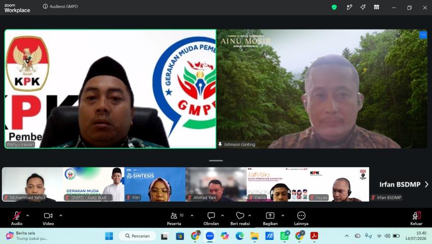 Lawan Rasuah dari Akar Rumput, Ketum GMPD Wahyu Irawan Bersama KPK Matangkan Diklat Pemuda Berintegritas